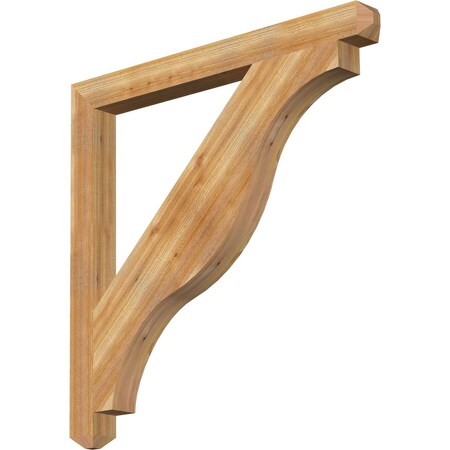 Funston Craftsman Rough Sawn Bracket, Western Red Cedar, 4W X 46D X 46H